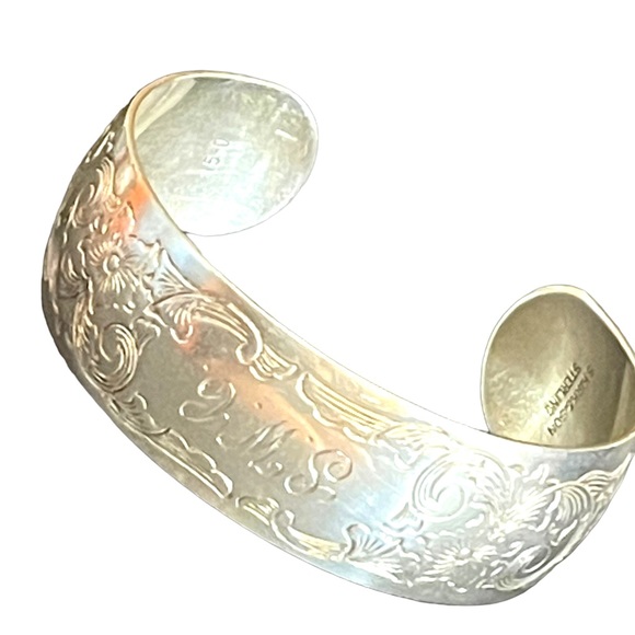 Stunning vintage S Kirk & Son Etched sterling silver 925 Bangle - Picture 4 of 7